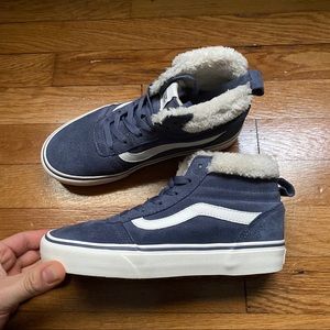 fur lined high top vans
